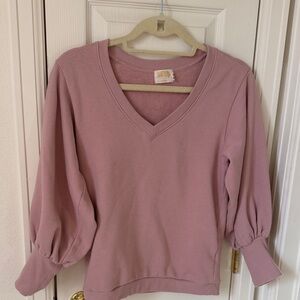Nation LTD Mauve V-Neck Top